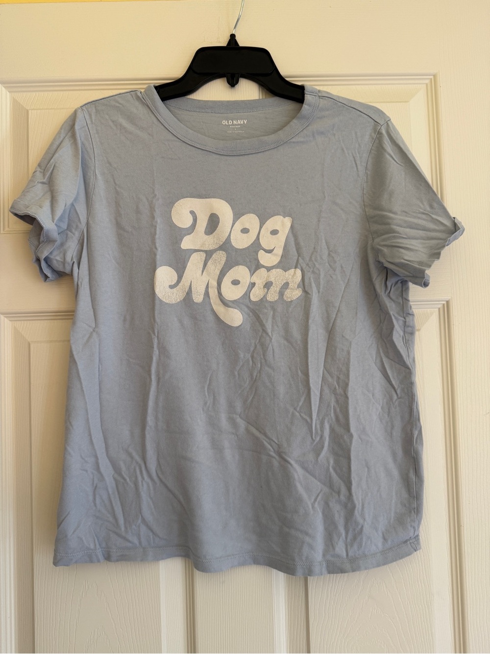 Old Navy Light Blue 'Dog Mom' Graphic Tee
